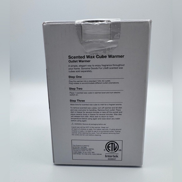 Sonoma Green and White Daisy Wax Cube Warmer - Picture 3 of 4